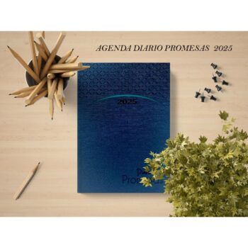 Alternative view of Agenda Diario de Promesas 2025, Azul Acero