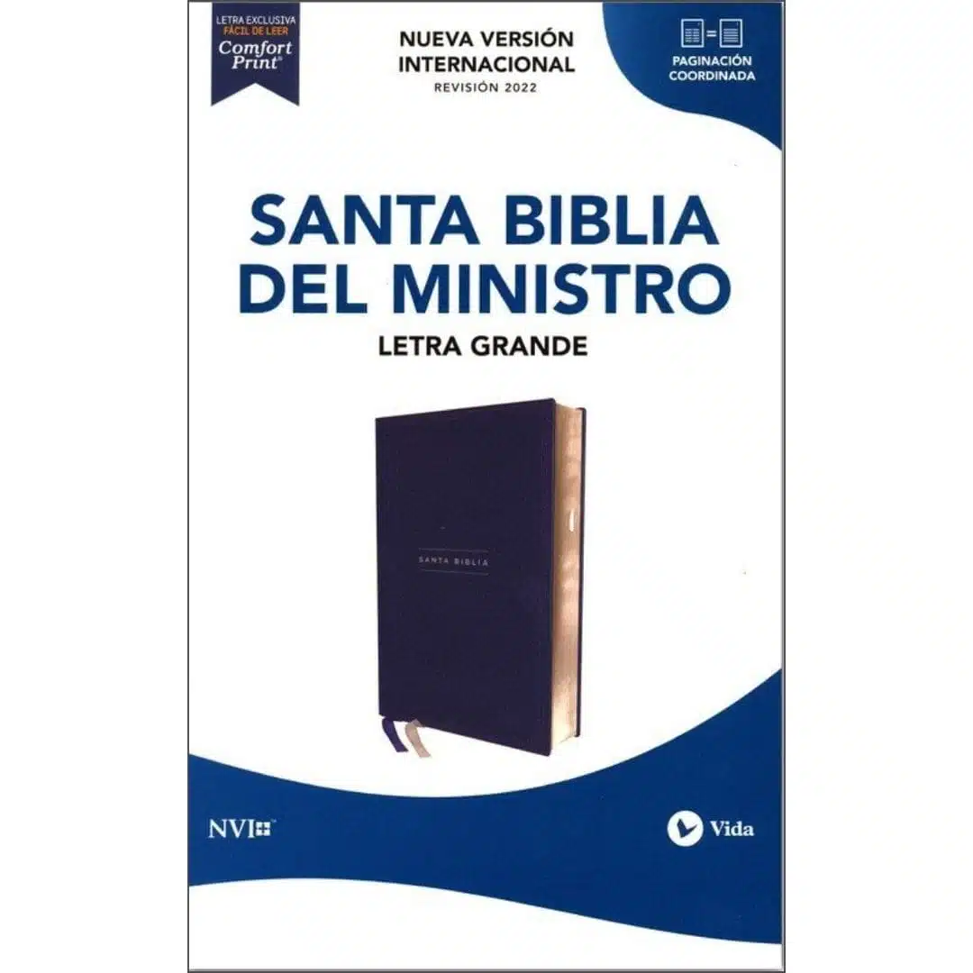 Biblia del ministro NVI, Letra Grande, Piel Especial, Azul Marino 9780829772128 Biblia del ministro NVI, Letra Grande, Piel Especial, Azul Marino
