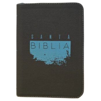 Biblia Económica Reina Valera 1960, Tamaño Manual, Símil Piel, Cierre, Gris