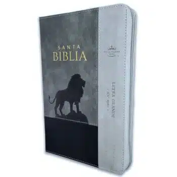 Biblia Reina Valera 1960, Tamaño Manual, Letra Grande, Símil Piel, Índice, Cierre, León Negro Gris 9798885168861 Biblia Reina Valera 1960, Tamaño Manual, Letra Grande, Símil Piel, Índice, Cierre, León Negro Gris - 9798885168861