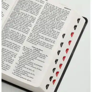 Biblia Reina Valera 1960, Tamaño Manual, Letra Grande, Símil Piel, Índice, León Cordero Negro 9798893840902 Biblia Reina Valera 1960, Tamaño Manual, Letra Grande, Símil Piel, Índice, León Cordero Negro - Imagen 5