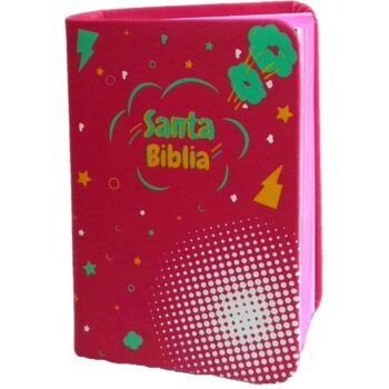 Biblia ilustrada para niñas Valientes con Jesús RVC, Símil Piel, Fucsia