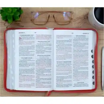 Biblia Reina Valera 1960, Tamaño Manual, Letra Grande, Símil Piel, Índice, Cierre, Rosado Plateado 9789587456530 Biblia Reina Valera 1960, Tamaño Manual, Letra Grande, Símil Piel, Índice, Cierre, Rosado Plateado - Imagen 8