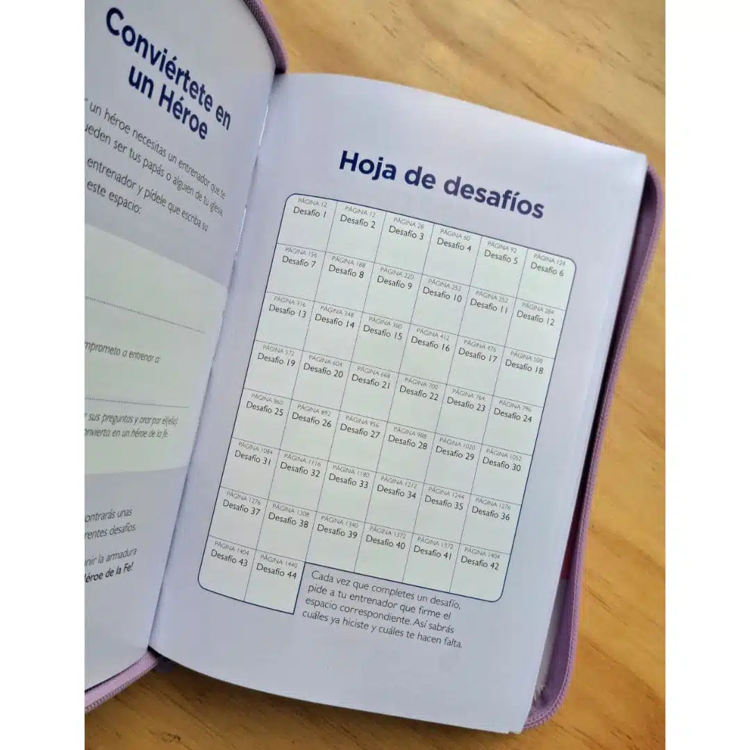 Biblia Sé Un Héroe para Niñas TLA, Tamaño Manual, Letra Grande, Acolchada, Cierre, Rosada 9789587458992 Biblia Sé Un Héroe para Niñas TLA, Tamaño Manual, Letra Grande, Acolchada, Cierre, Rosada - Imagen 12