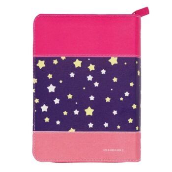 Alternative view of Biblia Reina Valera 1960, Tamaño Bolsillo, Símil Piel, Cierre, Primaveral Búho Luna, Fucsia Azul