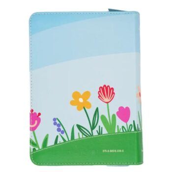 Alternative view of Biblia Reina Valera 1960, Tamaño Bolsillo, Símil Piel, Cierre, Primaveral Pájaro Flores, Azul