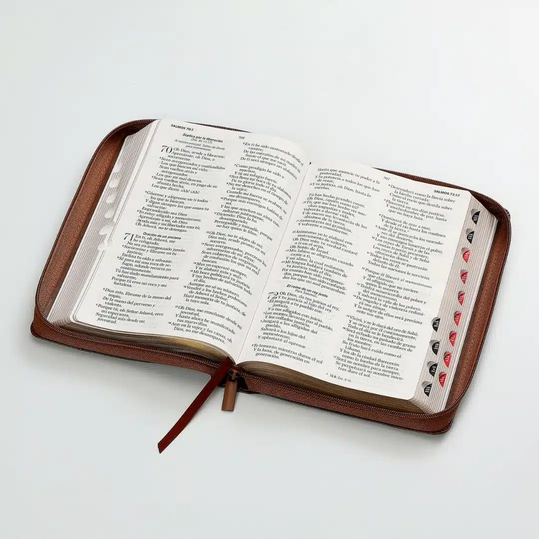 Biblia Reina Valera 1960, Tamaño Manual, Letra Grande, Símil Piel, Índice, Cierre, Café Ichtus 9798885168885 Biblia Reina Valera 1960, Tamaño Manual, Letra Grande, Símil Piel, Índice, Cierre, Café Ichtus - Imagen 2