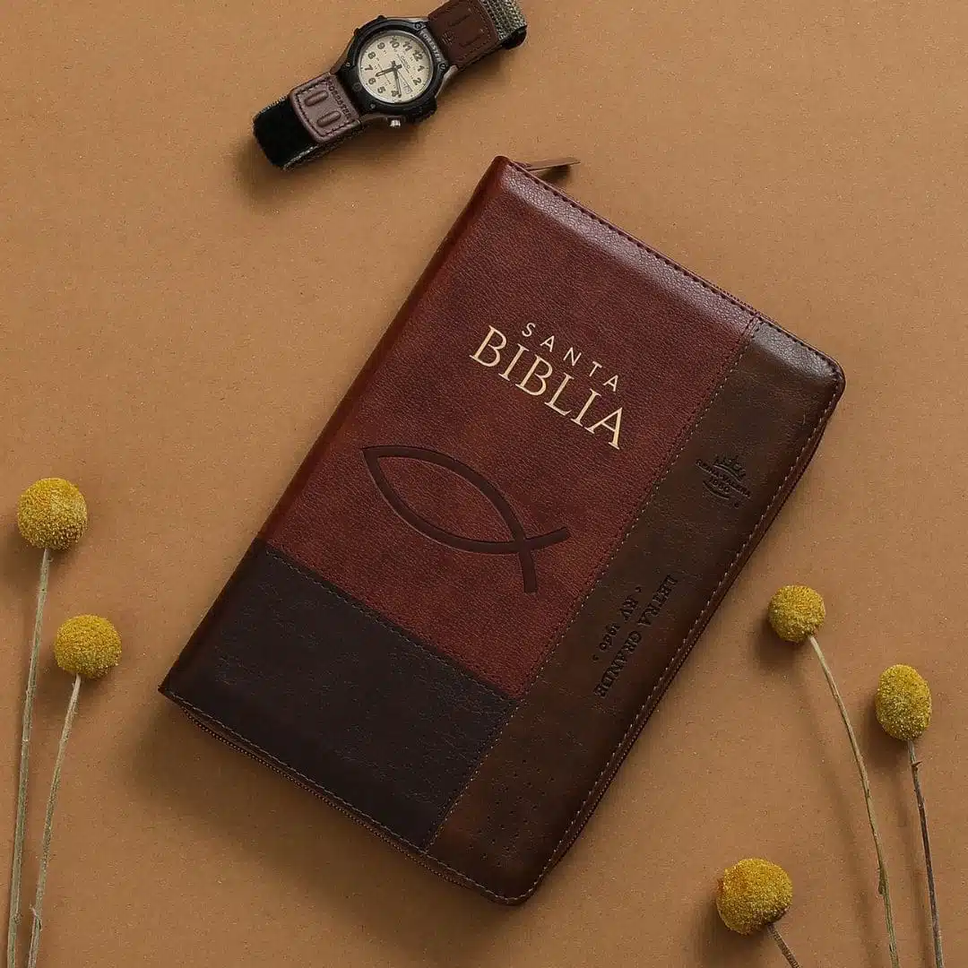 Biblia Reina Valera 1960, Tamaño Manual, Letra Grande, Símil Piel, Índice, Cierre, Café Ichtus 9798885168885 Biblia Reina Valera 1960, Tamaño Manual, Letra Grande, Símil Piel, Índice, Cierre, Café Ichtus - Imagen 5