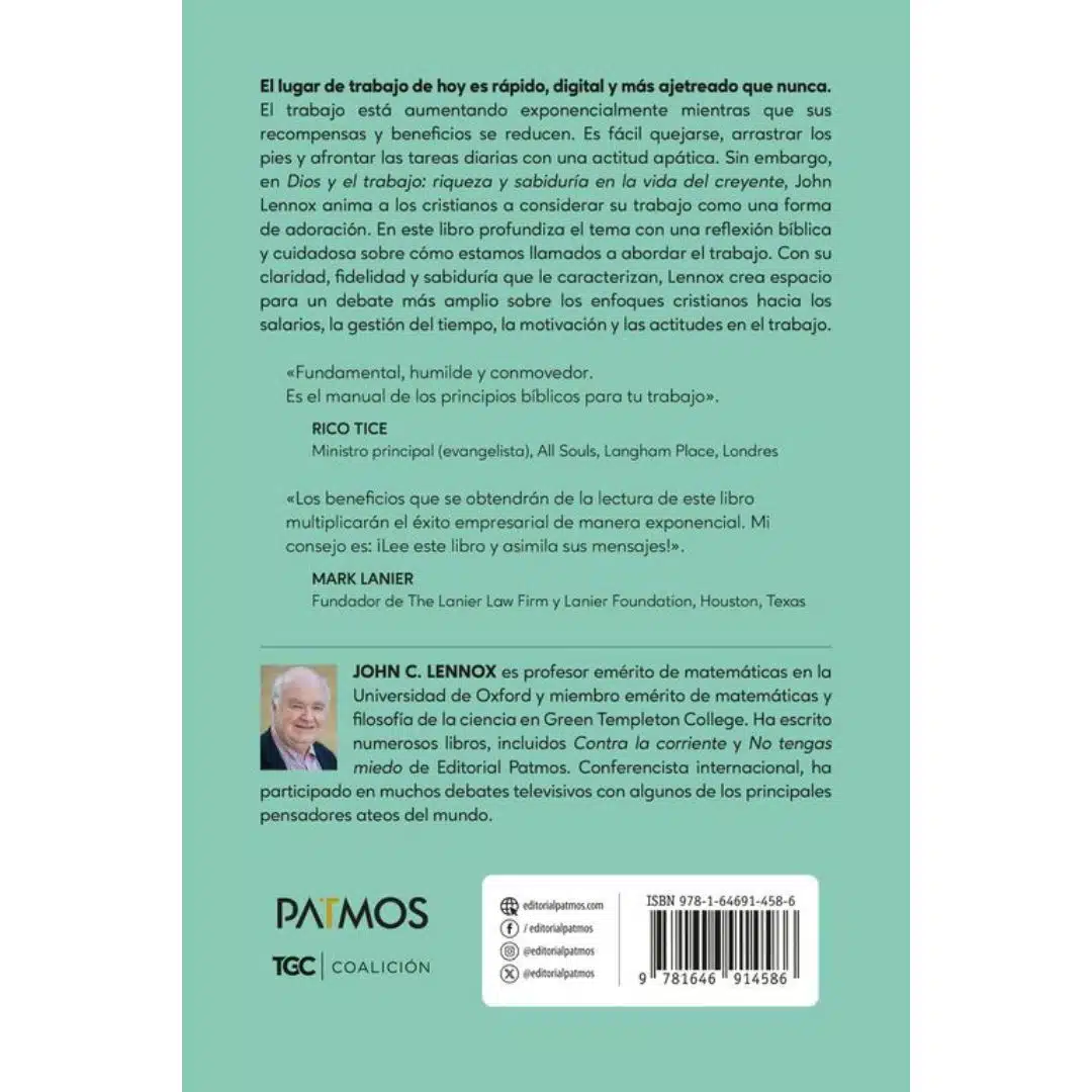 Dios y el trabajo 9781646914586 Dios y el trabajo - John Lennox