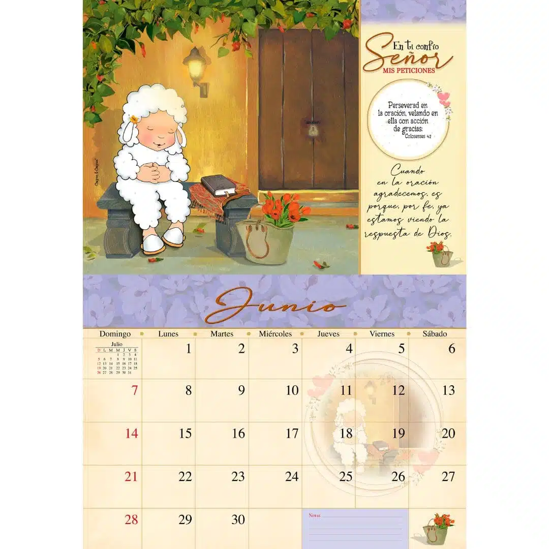 Calendario programador Ovejitas 2026, Turquesa 7708028025724 Calendario programador Ovejitas 2026, Turquesa - Imagen 2