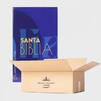 Caja de Biblias Económicas Reina Valera 1960, Tamaño Manual, Tapa Blanda, Azul Rey - 32 Unidades