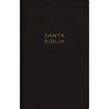 Inicio Biblia Ultrafina NBLA, Letra Grande, Piel, Cierre, Negro