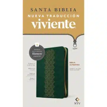 Biblia ultrafina NTV, Símil Piel, Cierre, Verde