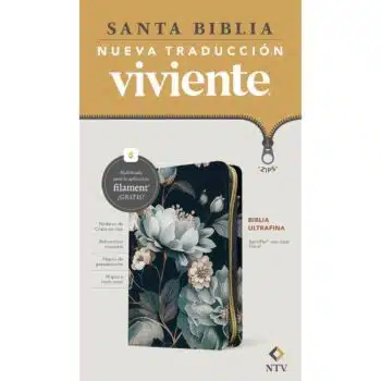 Biblia ultrafina NTV, Símil Piel,Cierre, Floral