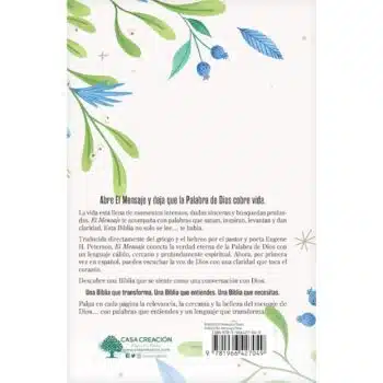 Biblia El Mensaje, Tamaño Manual, Tapa Dura, Verde Floral 9781966427049 Biblia El Mensaje, Tamaño Manual, Tapa Dura, Verde Floral - 9781966427049