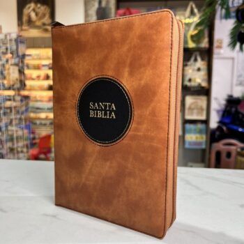 Alternative view of Biblia Reina Valera 1960, Tamaño Manual, Letra Grande, Símil Piel, Índice, Cierre, Marron