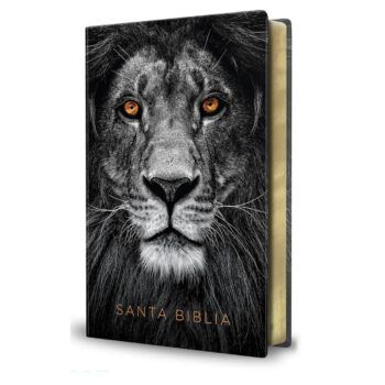 Biblia León de Judá Reina Valera 1960, Tamaño Manual, Letra Grande, Símil Piel