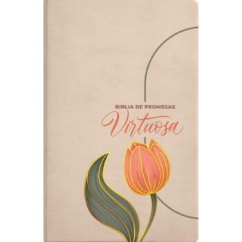 Biblia de Promesas, Devocional, para Mujer, Reina Valera 1960, Letra Gigante, Símil Piel, Crema