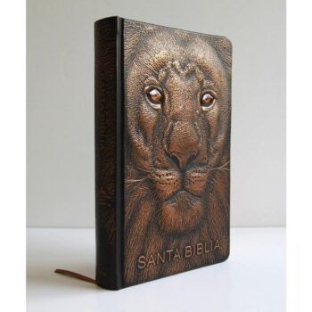 Biblia Reina Valera 1960, Letra Grande, Tapa Dura, León de Judá, Bronce, 3D
