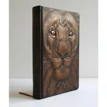 Biblia Reina Valera 1960, Letra Grande, Tapa Dura, León de Judá, Bronce, 3D