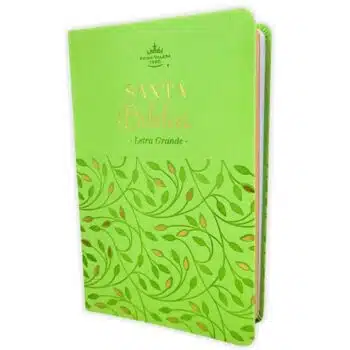 Biblia Reina Valera 1960, Tamaño Manual, Letra Grande, Símil Piel, Verde Olivo, Canto de Color