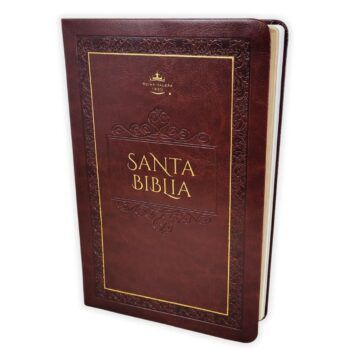 Biblia Reina Valera 1960, Tamaño Manual, Letra Grande, Símil Piel, Marrón, Canto dorado