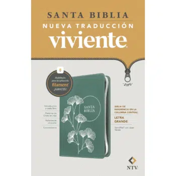 Inicio Biblia NTV, Letra Grande, Símil Piel, Cierre, Filament, Verde, Referencia en Columna