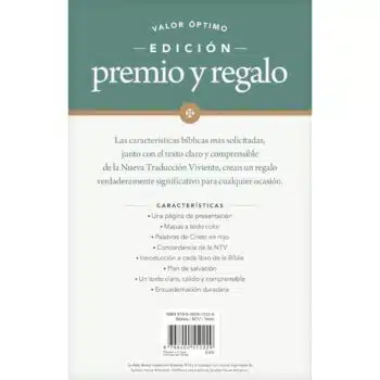 Biblia edición Premio y Regalo NTV, Tamaño Manual, Vinilo, Negro 9798400510229 Biblia edición Premio y Regalo NTV, Tamaño Manual, Vinilo, Negro - 9798400510229