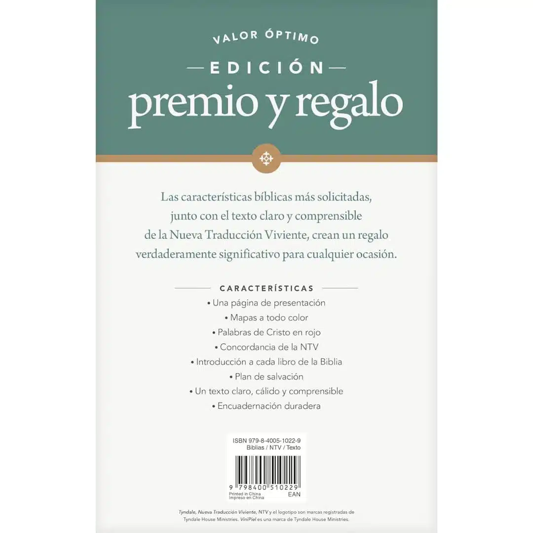 Biblia edición Premio y Regalo NTV, Tamaño Manual, Vinilo, Negro 9798400510229 Biblia edición Premio y Regalo NTV, Tamaño Manual, Vinilo, Negro - Imagen 4