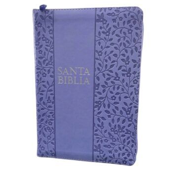 Biblia Reina Valera 1960, Letra Grande, Símil Piel, Índice, Cierre, Lavanda