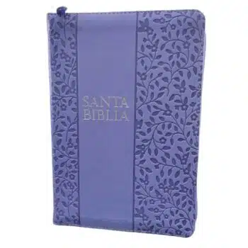 Inicio Biblia Reina Valera 1960, Letra Grande, Símil Piel, Índice, Cierre, Lavanda
