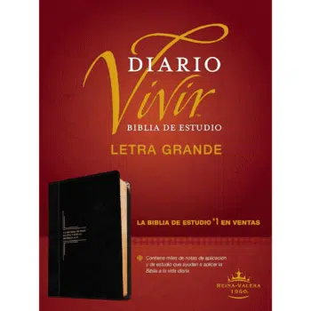 Inicio Biblia de Estudio Diario Vivir, Reina Valera 1960, Letra Grande, Símil Piel, Negro Ónice
