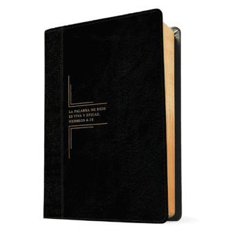 Alternative view of Biblia de Estudio Diario Vivir, Reina Valera 1960, Letra Grande, Símil Piel, Negro Ónice