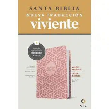 Inicio Biblia Valor Prémium, NTV, Letra Grande, Símil Piel, Rosada