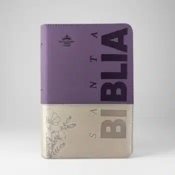 Inicio Biblia Reina Valera 1960, Letra Grande, Símil Piel, Índice, Cierre, Beige-Morado