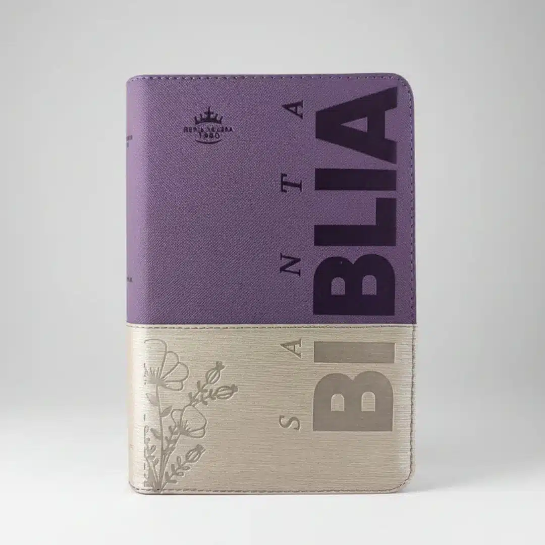 Biblia Reina Valera 1960, Letra Grande, Símil Piel, Índice, Cierre, Beige-Morado 9786287781740 Biblia Reina Valera 1960, Letra Grande, Símil Piel, Índice, Cierre, Beige-Morado