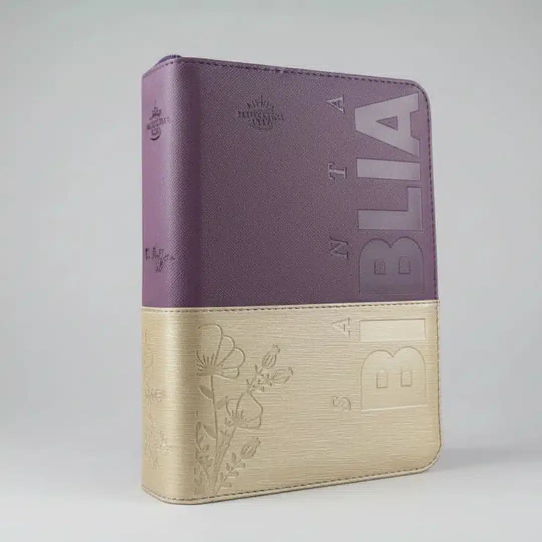 Biblia Reina Valera 1960, Letra Grande, Símil Piel, Índice, Cierre, Beige-Morado 9786287781740 Biblia Reina Valera 1960, Letra Grande, Símil Piel, Índice, Cierre, Beige-Morado - Imagen 2