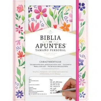 Inicio Biblia de Apuntes, Reina Valera 1960, Tamaño Personal, Tapa Dura en Tela, Flores