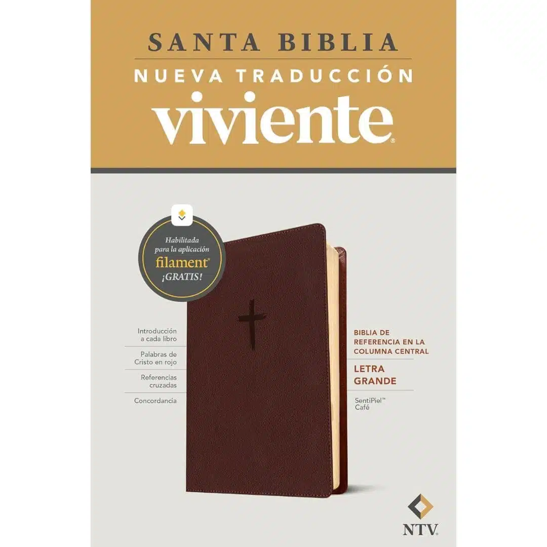 Biblia NTV, Letra Grande, Símil Piel, Filament, Café, Referencia en Columna 9798400506819 Biblia NTV, Letra Grande, Símil Piel, Filament, Café, Referencia en Columna