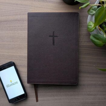 Alternative view of Biblia NTV, Letra Grande, Símil Piel, Filament, Café, Referencia en Columna