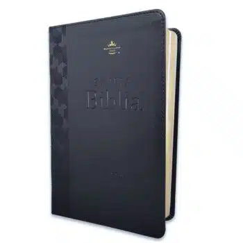 Inicio Biblia Reina Valera 1960, Letra Gigante, Símil Piel, Negro, Canto Dorado
