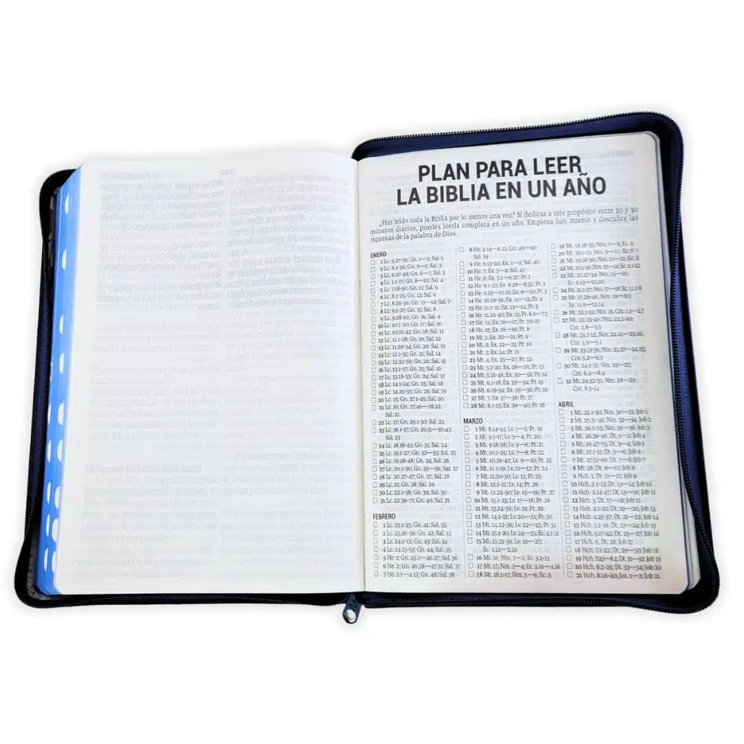 Biblia Reina Valera 1960, Letra Super Gigante, Símil Piel, Índice, Cierre, Azul Floral 7899938422120 Biblia Reina Valera 1960, Letra Super Gigante, Símil Piel, Índice, Cierre, Azul Floral - Imagen 5