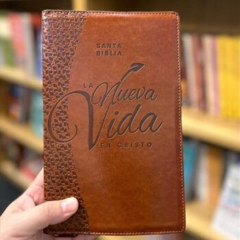 Alternative view of Biblia Económica, La Nueva Vida en Cristo, NVI, Símil Piel, Cierre, Café