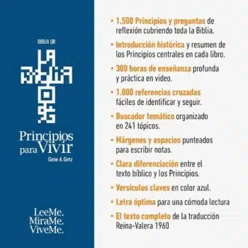 Biblia de Estudio QR, Principios para Vivir, Reina Valera 1960, Símil Piel, Azul 9781736714300 Biblia de Estudio QR, Principios para Vivir, Reina Valera 1960, Símil Piel, Azul - 9781736714300
