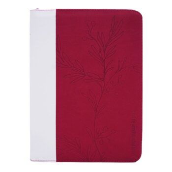 Biblia Reina Valera 1960, Letra Super Gigante, Símil Piel, Índice, Cierre, Fucsia y Blanco