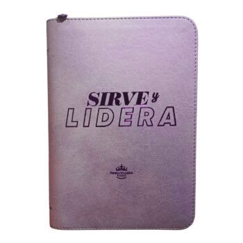 Biblia Sirve y Lidera, Reina Valera 1960, Letra Grande, Símil Piel, Cierre, Lila, Canto Plateado