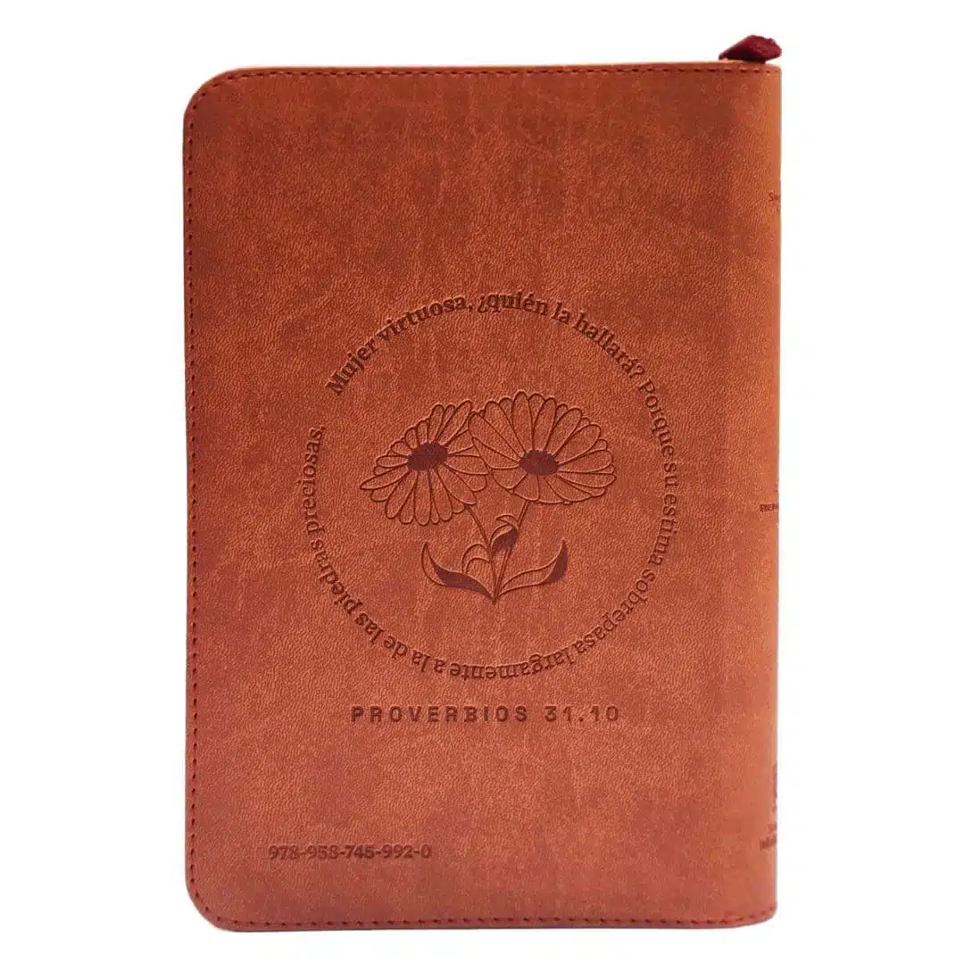 Biblia Mujer Virtuosa, Reina Valera 1960, Letra Grande, Símil Piel, Cierre, Naranja, Canto Plateado 9789587459920 Biblia Mujer Virtuosa, Reina Valera 1960, Letra Grande, Símil Piel, Cierre, Naranja, Canto Plateado - Imagen 3