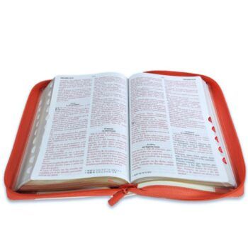 Alternative view of Biblia Reina Valera 1960, Letra Grande, Símil Piel, Índice, Cierre, Coral, Blanco