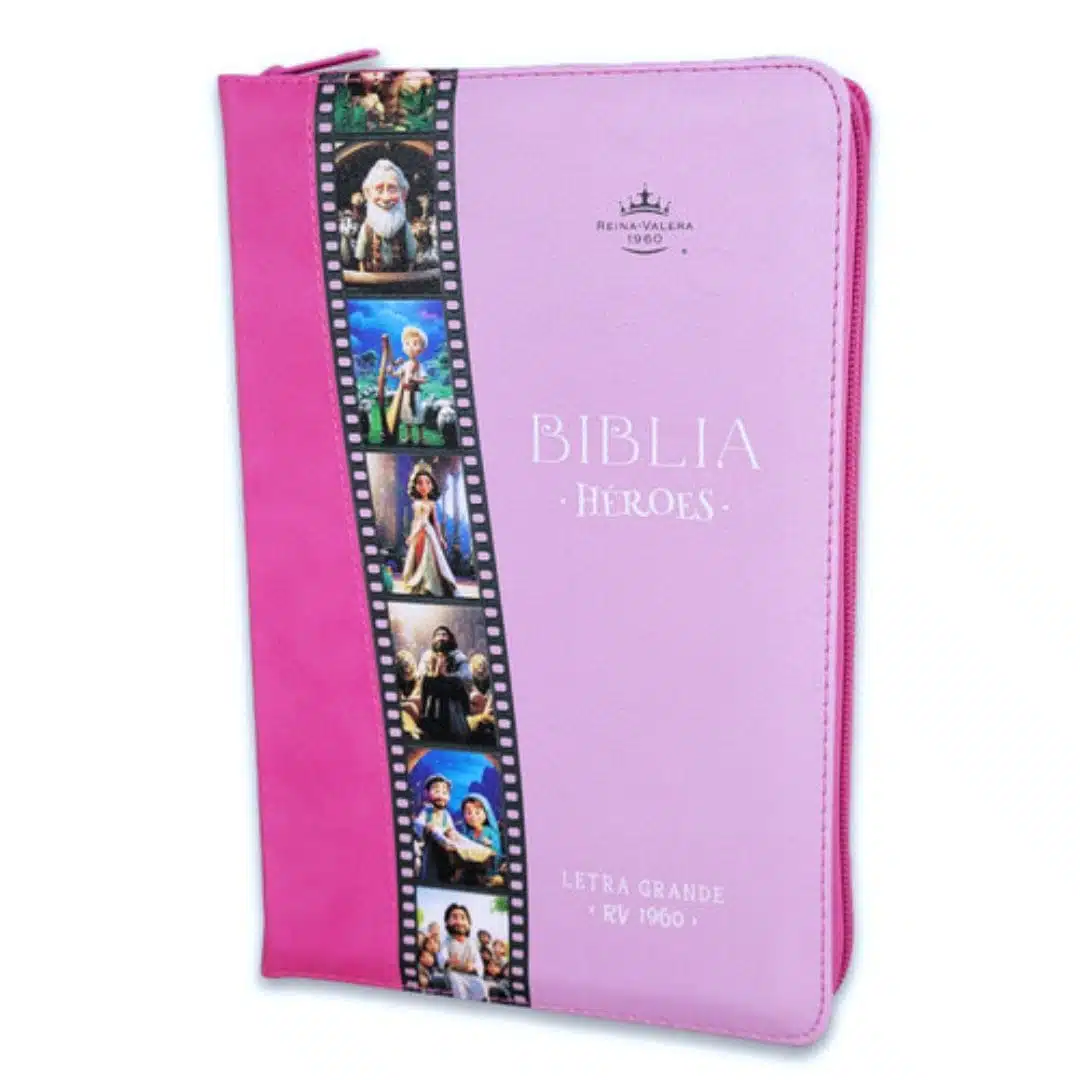 Biblia Héroes para niños, Reina Valera 1960, Letra Grande, Símil Piel, Cierre, Rosa 9798885169011 Biblia Héroes para niños, Reina Valera 1960, Letra Grande, Símil Piel, Cierre, Rosa