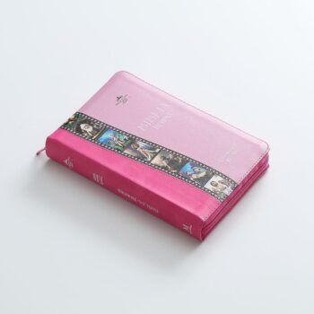 Alternative view of Biblia Héroes para niños, Reina Valera 1960, Letra Grande, Símil Piel, Cierre, Rosa